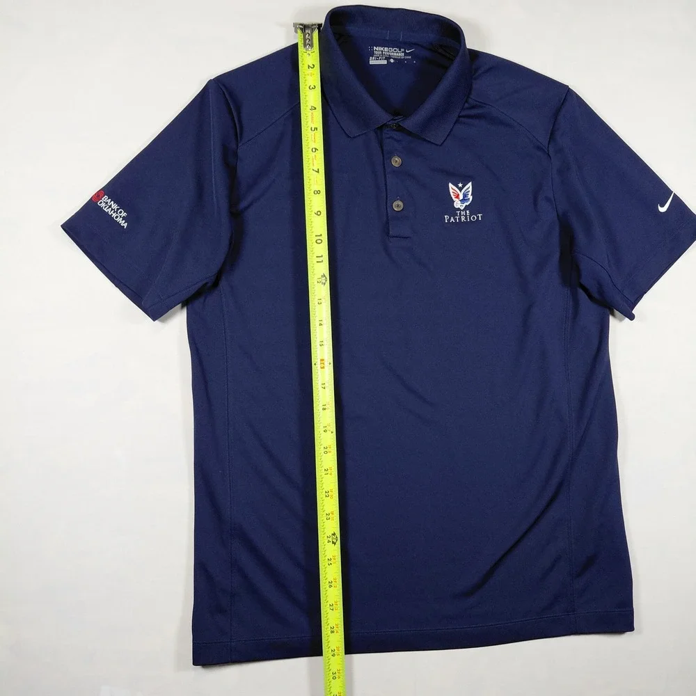 Nike Golf‎ Tour Performance Dri-Fit Polo Shirt Navy Blue The Patriot Mens Large